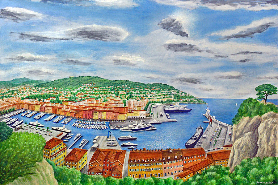 Boat Painting - The Port Of Nice by Ronald Haber