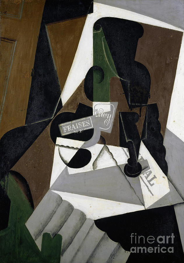 The Pot of Strawberry Jam, 1917 Painting by Juan Gris