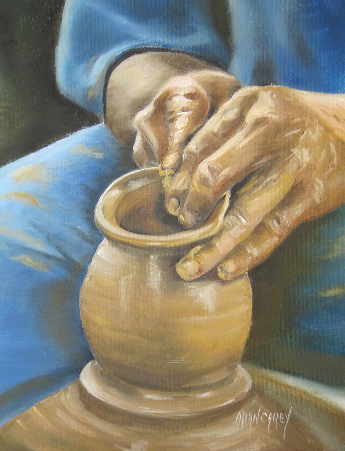 Potter Painting - The Potter by Allan Carey