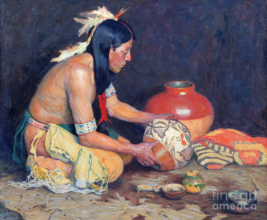 The Potter Painting by Eanger Irving Couse