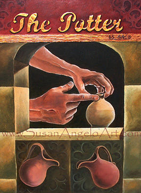 Pottery Painting - The Potter by Susan-Angelo DeBay Pottery Painting - The Potter by Susan-Angelo DeBay