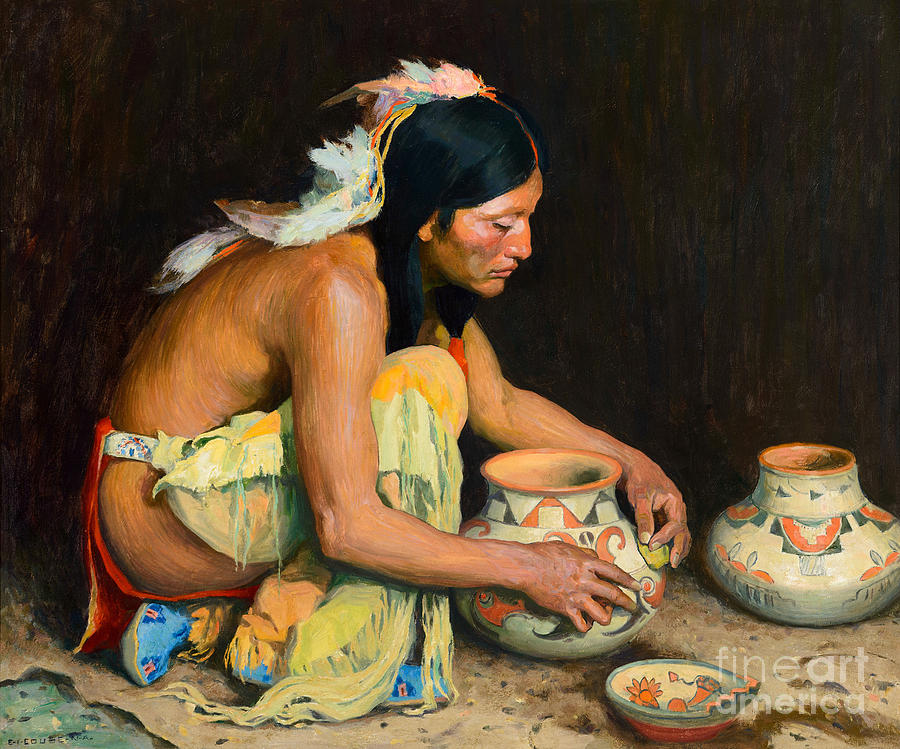 The Pottery Maker Painting by Celestial Images