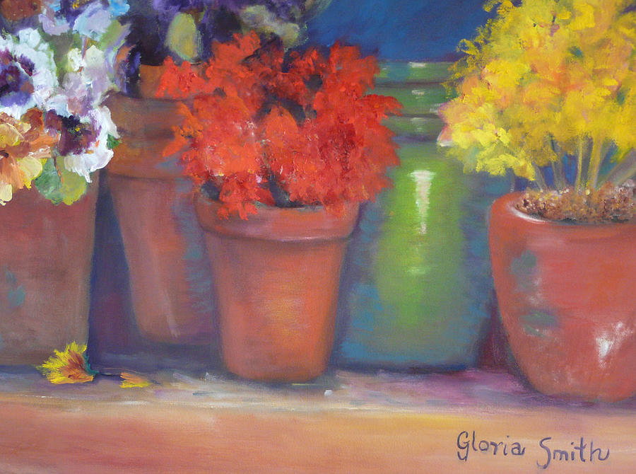 The Potting Shed  Painting by Gloria Smith