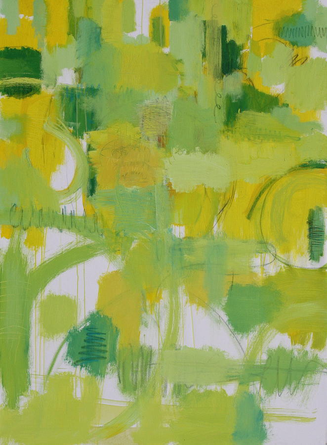 Abstract Painting - The Power Of Green by Habib Ayat