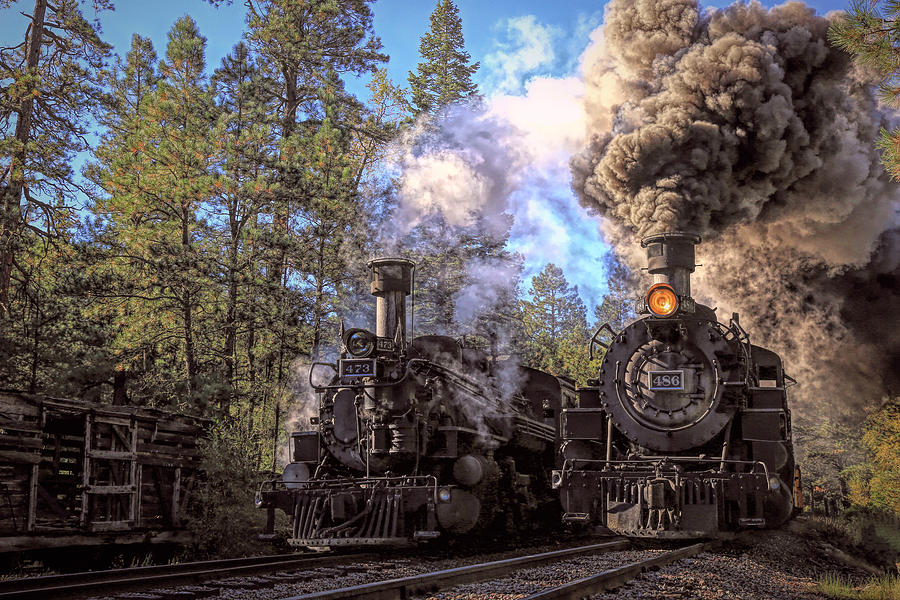 Train Photograph - The Power of Steam and Coal by Donna Kennedy