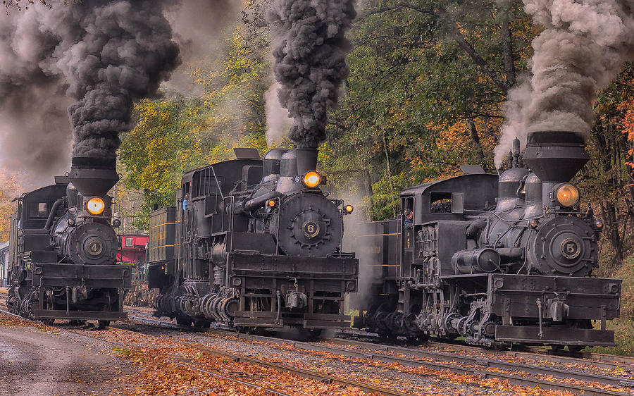 Fall Photograph - The Power of Steam  by Mike Yeatts