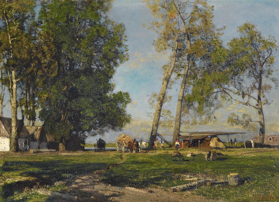 The Prater Gardens, Vienna Painting by Emil Jacob Schindler