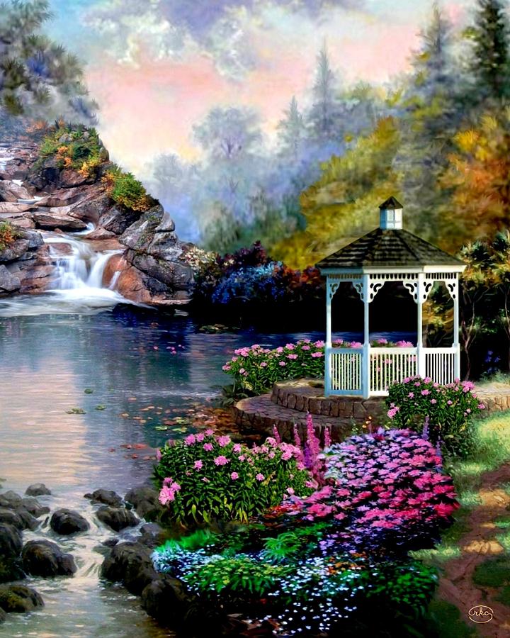 The Prayer Garden Painting by Ron Chambers