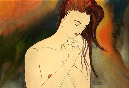 The Prayer Painting by Leslie Marcus The Prayer Painting by Leslie Marcus