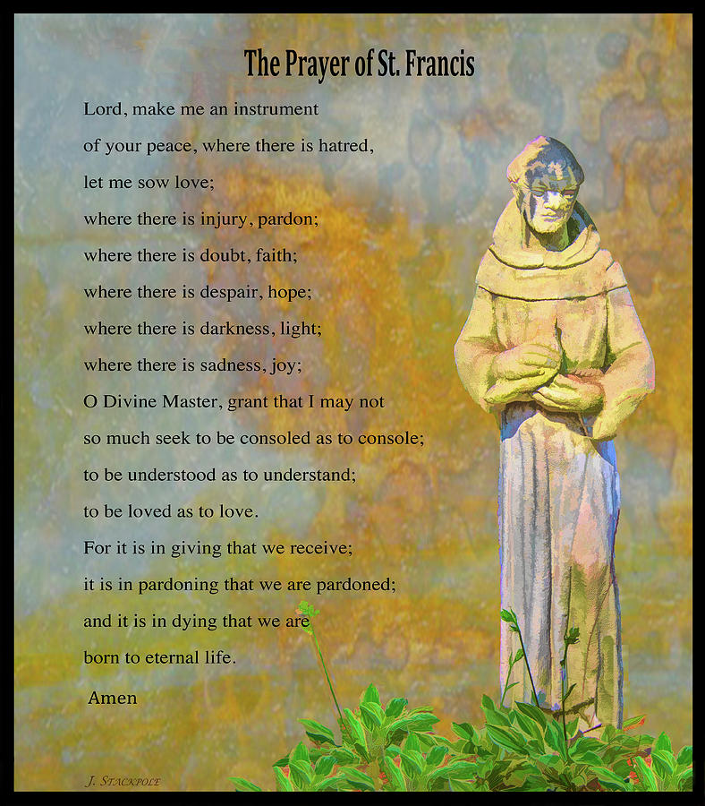The Prayer of St. Francis Photograph by Jennifer Stackpole - Fine Art ...