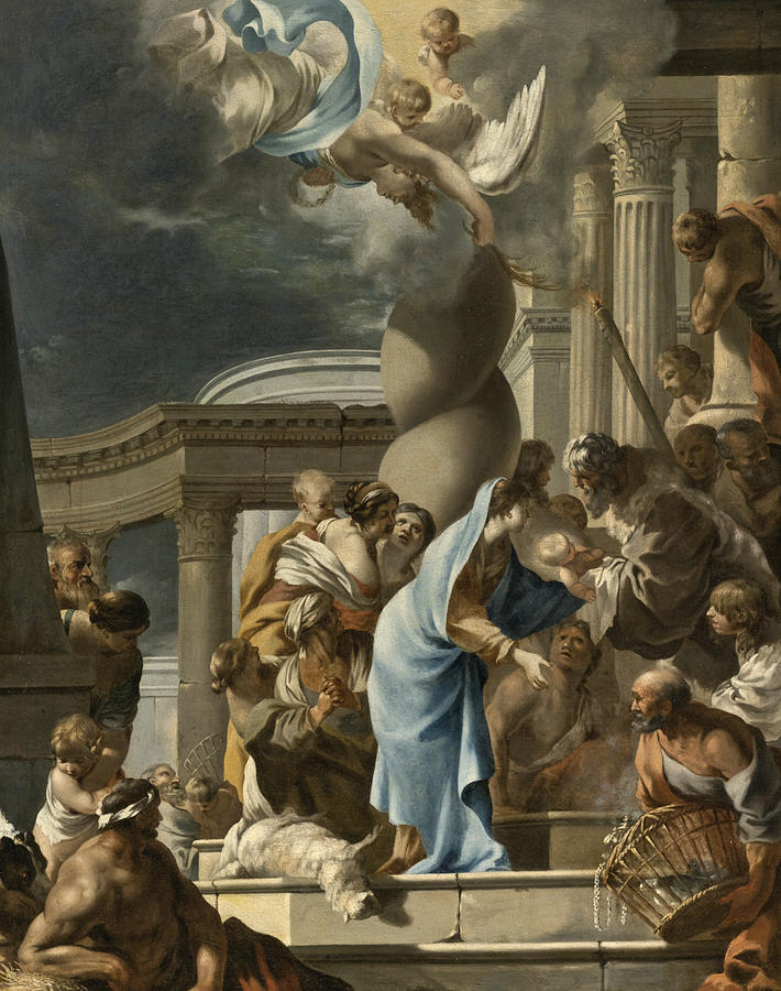 The Presenation in the Temple Painting by Sebastien Bourdon