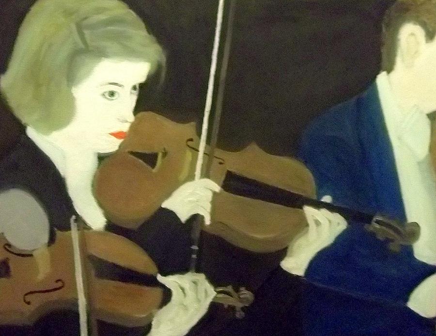 The Prettiest Violinist in the Orchestra Painting by Peter Gartner