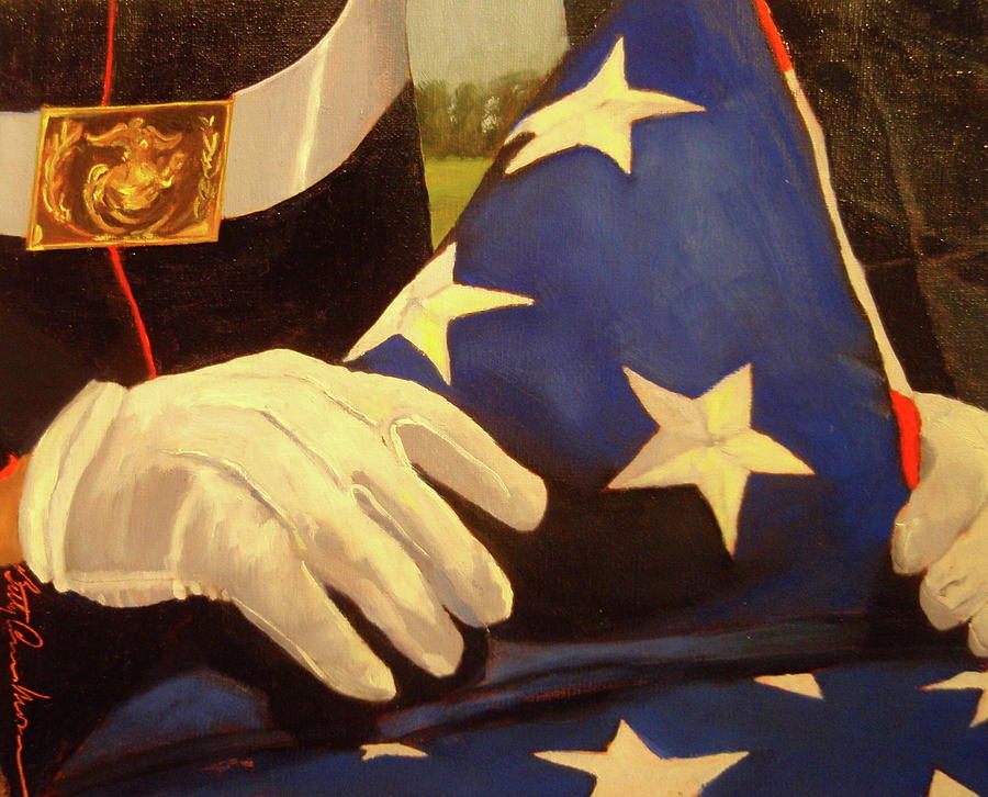 Flag Painting - The Price of Freedom by Betty Ann Morris