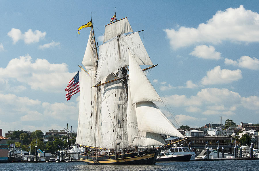 2014 Photograph - The Pride Of Baltimore II In Baltimore Harbor by Lauren Brice 2014 Photograph - The Pride Of Baltimore II In Baltimore Harbor by Lauren Brice
