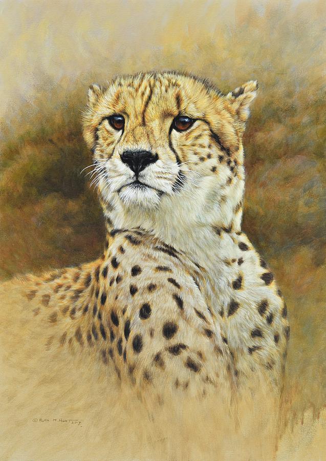 The Prince - Cheetah Painting by Alan M Hunt
