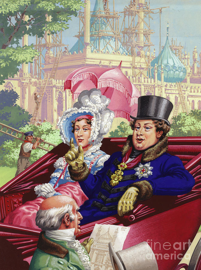 The Prince Regent visits the Royal Pavilion at Brighton Painting by Pat Nicolle