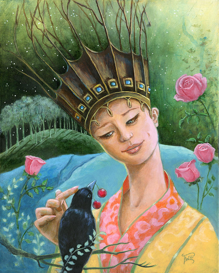 The Princess and the Crow Painting by Terry Webb Harshman