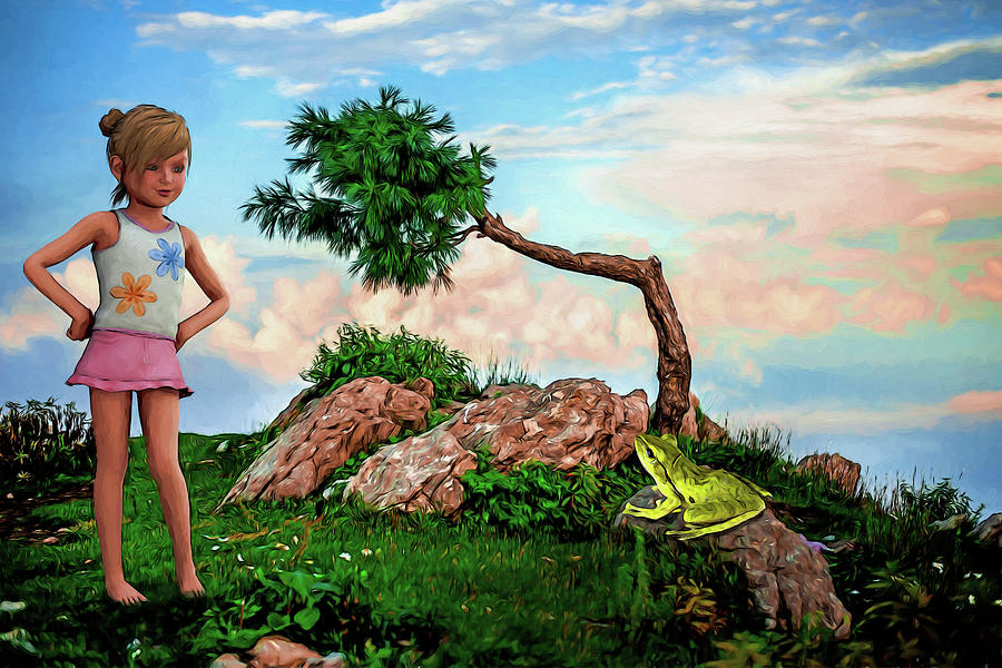 The Princess and the Frog Digital Art by John Haldane