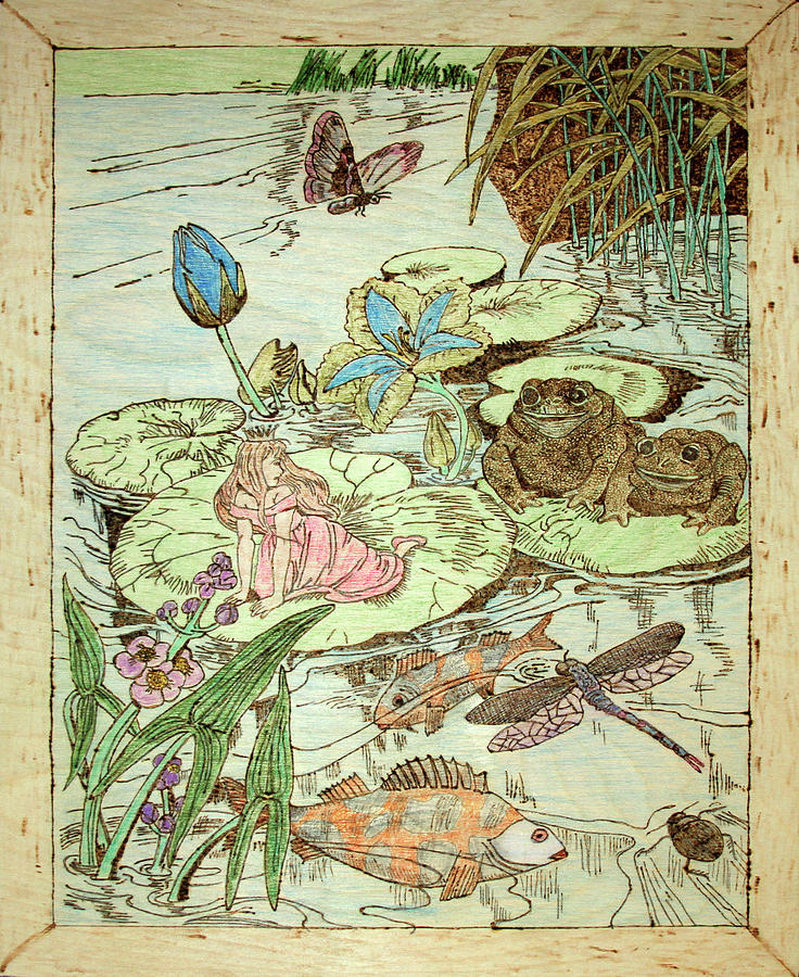The Princess and the Frogs Pyrography by David Yocum
