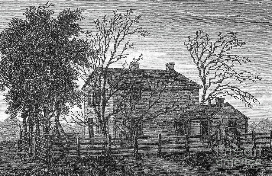 The Prison in Carthage, Illinois, in which the Mormon Prophet Joseph Smith and Hyrum died Drawing by Spanish School
