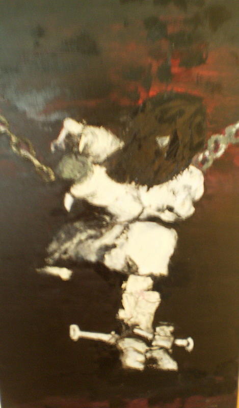 Chained Prisoner Painting - The Prisoner by Colleen DalCanton