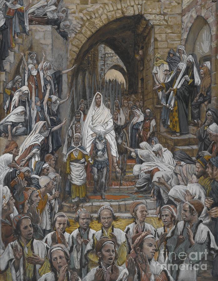 Jesus Christ Painting - The Procession in the Streets of Jerusalem by Tissot