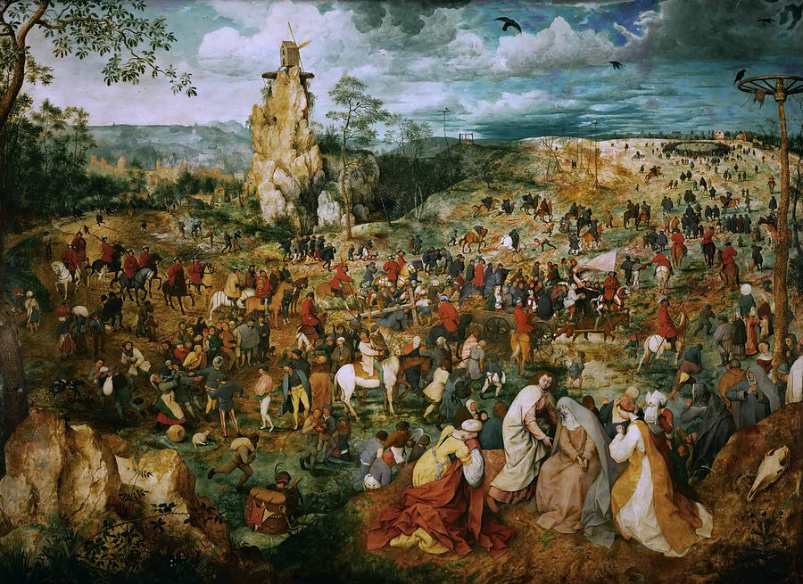 The Procession to Calvary Painting by Pieter Bruegel the Elder