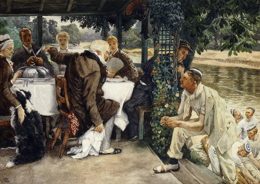 The Prodigal Son in Modern Life  The Fatted Calf Painting by James Jacques Joseph Tissot