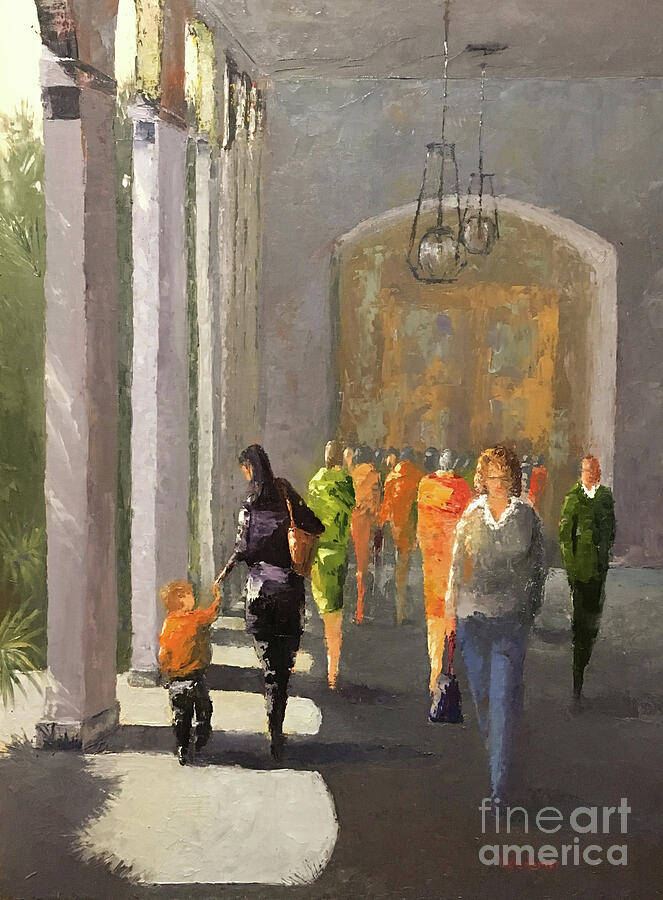 Architecture Painting - The Promenade by Leah Wiedemer