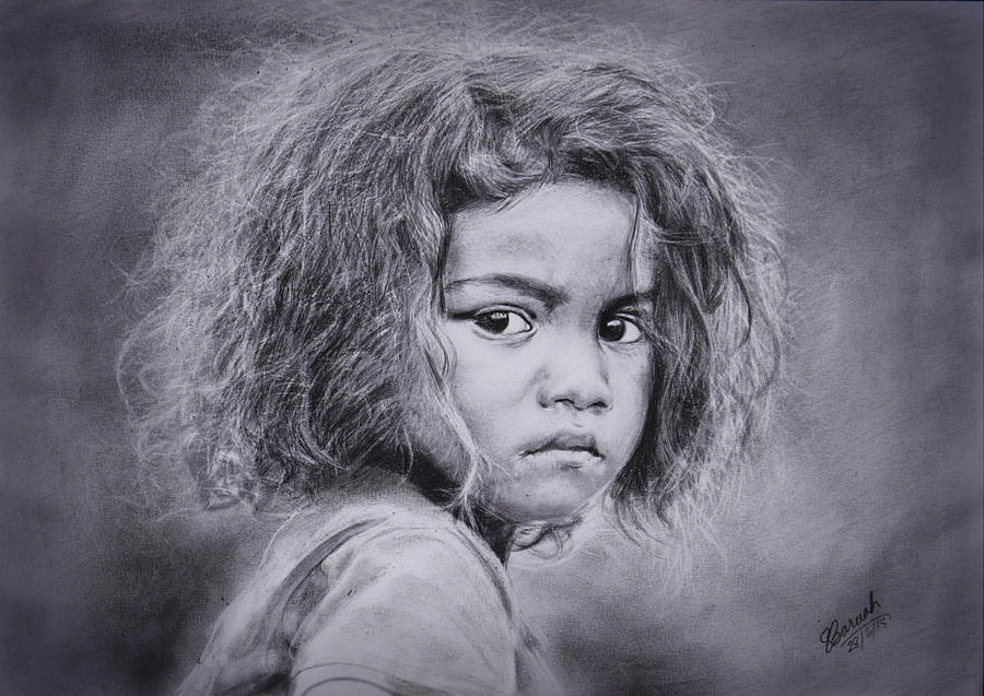 Child Drawing - The promise by Saranga Baruah
