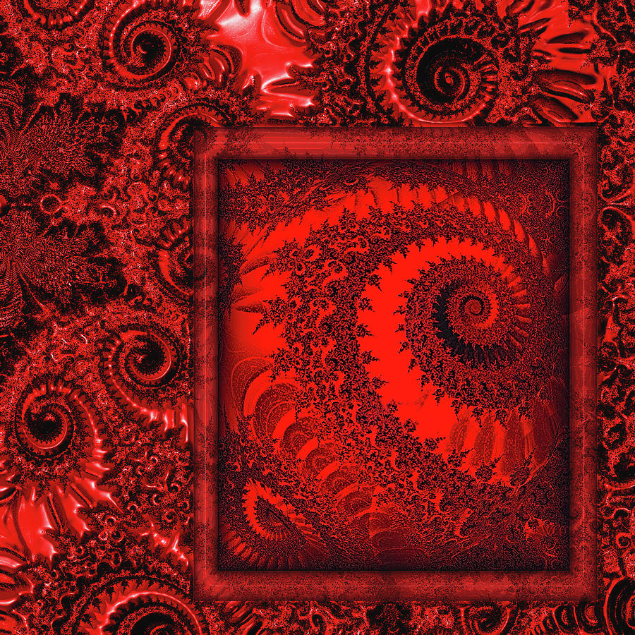 Abstract Digital Art - The Proper Victorian In Red  by Wendy J St Christopher
