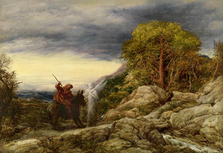 The Prophet Balaam and the Angel, from 1859 Painting by John Linnell