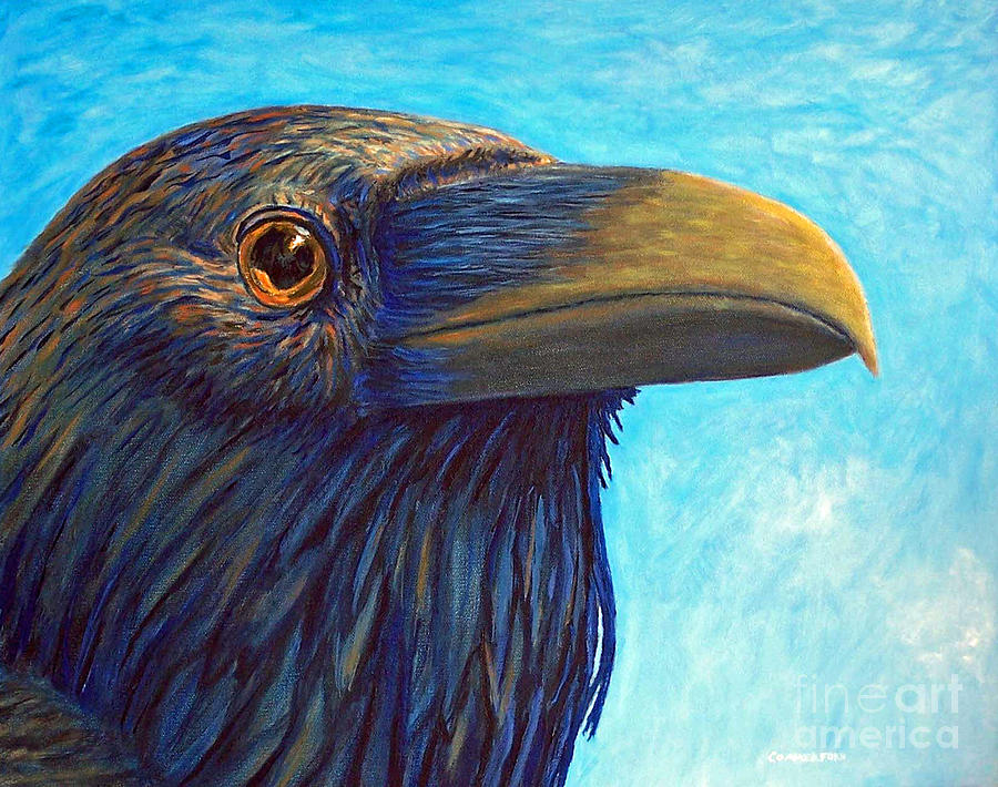Raven Painting - The Prophet by Brian  Commerford