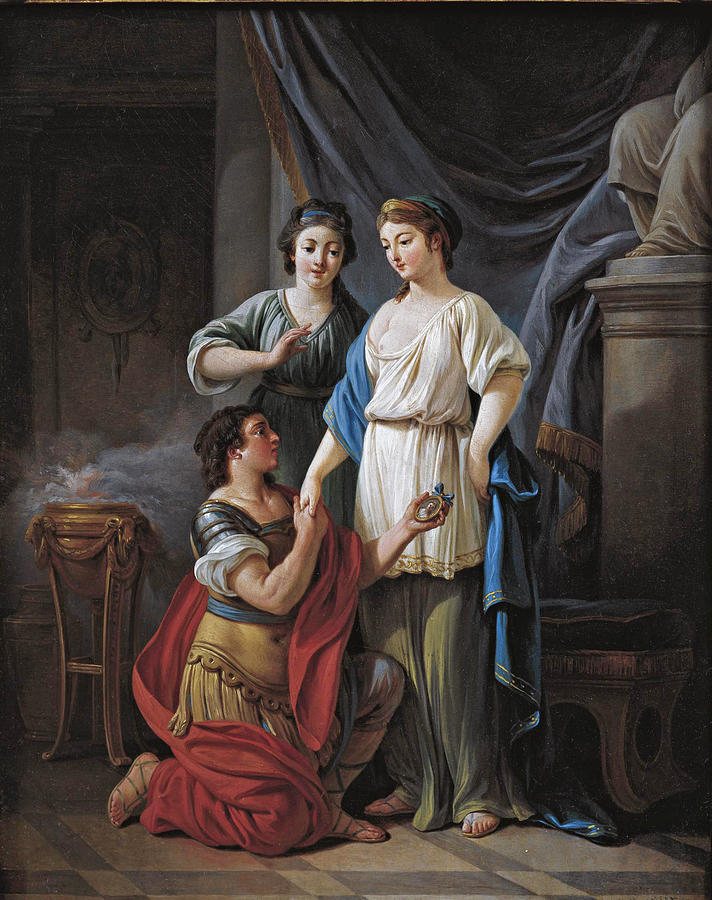 The Proposal Painting by Jean-Baptiste Huet
