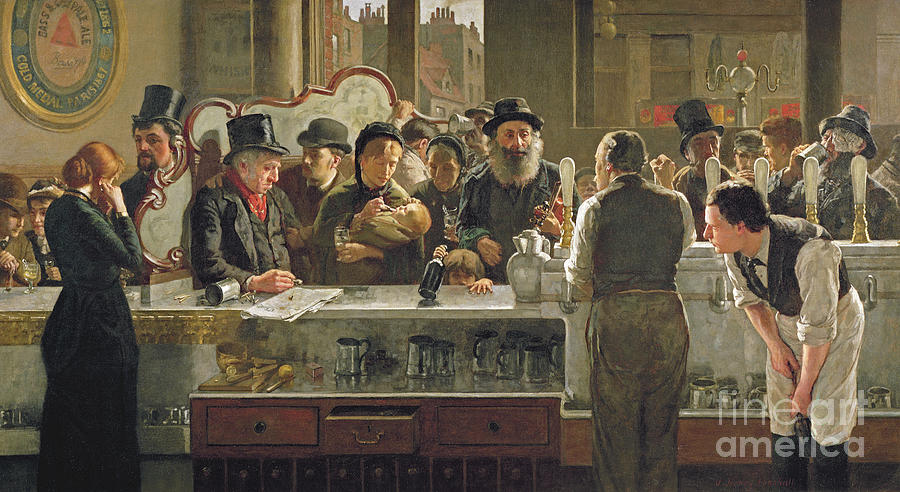 The Public Bar Painting by John Henry Henshall