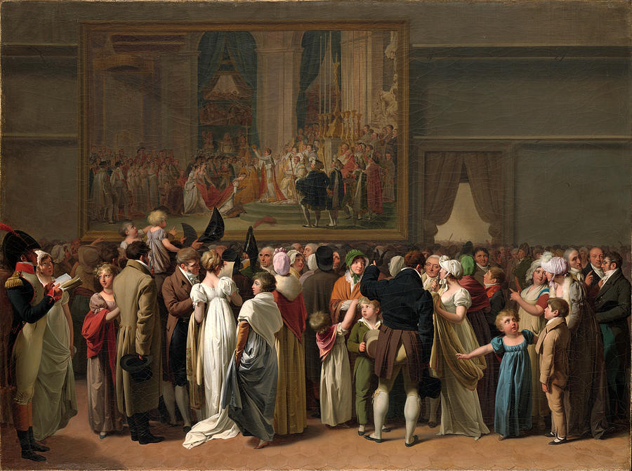 The Public Viewing Davids Coronation at the Louvre Painting by Louis Leopold Boilly