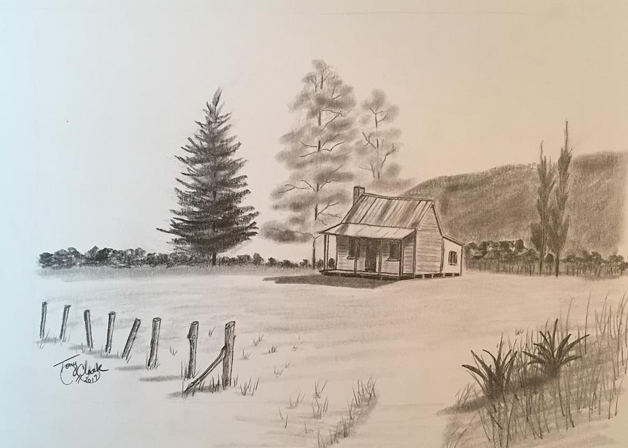The Pumpkin Cottage  Drawing by Tony Clark