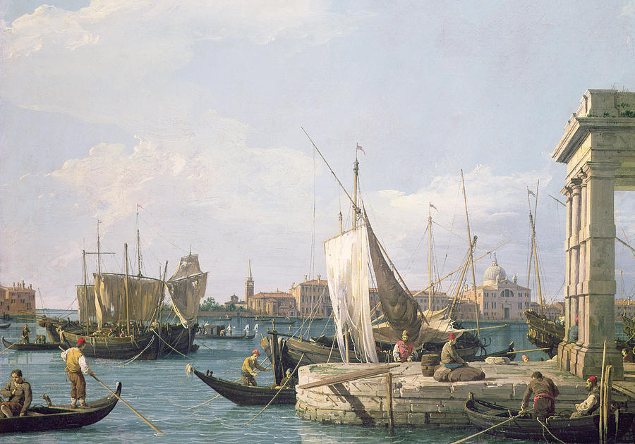 Canaletto Painting - The Punta della Dogana by Canaletto