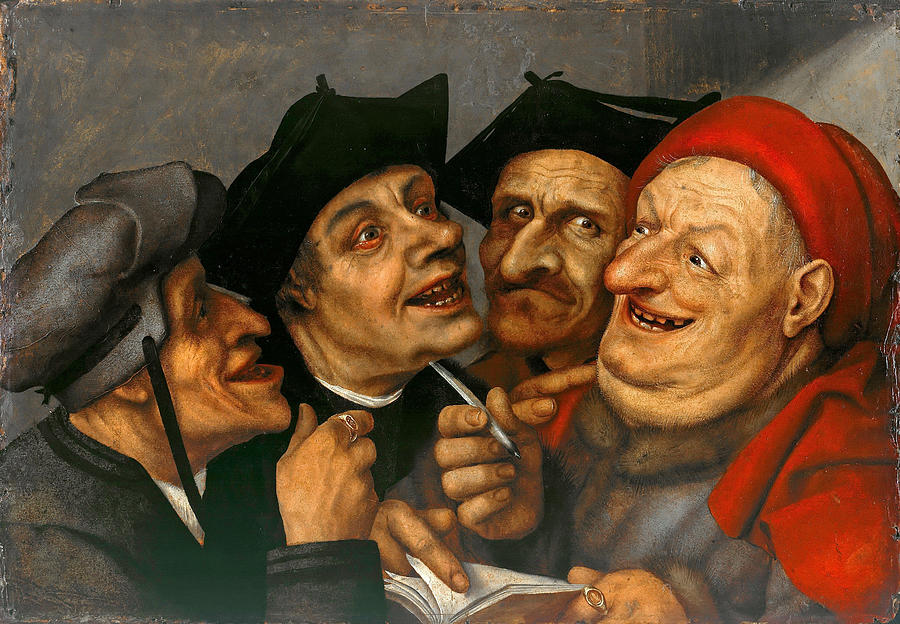 Quentin Matsys Painting - The Purchase Contract by Quentin Matsys