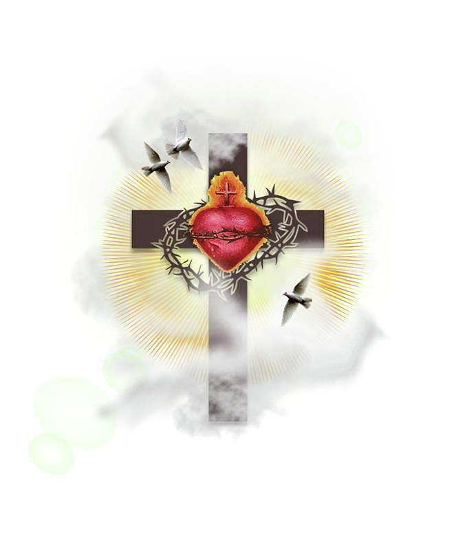 The Pure Heart of Jesus Digital Art by Miguel Bazan