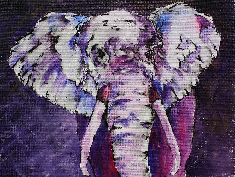 The Purple Bull Painting by Tara Moorman