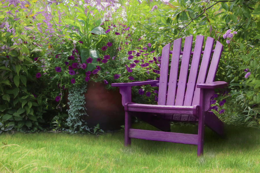 The Purple Chair Photograph by Lori Deiter