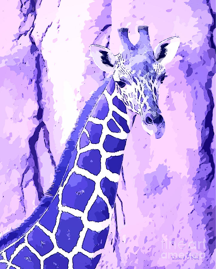 The Purple Giraffe Photograph by Robert ONeil