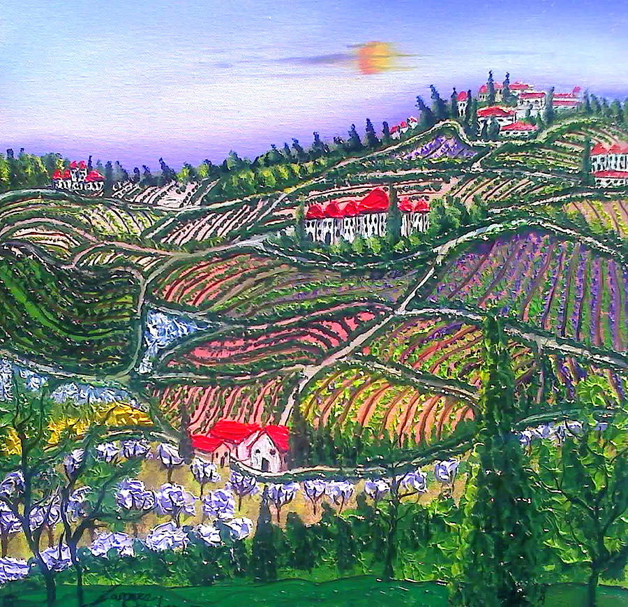 The Purple Side Of Tuscany Painting by James Dunbar