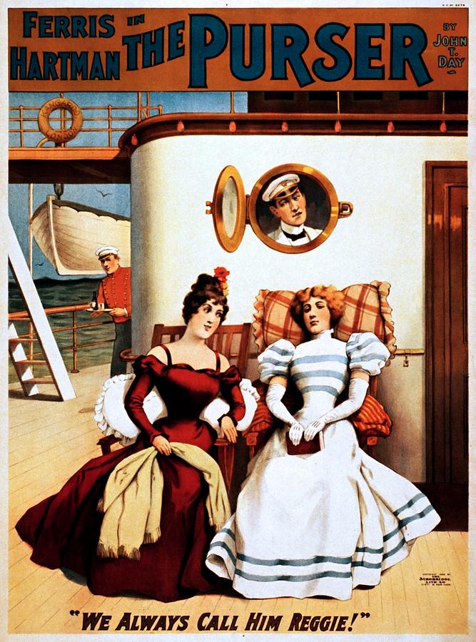 The Purser, theatrical poster, 1898 Painting by Vincent Monozlay