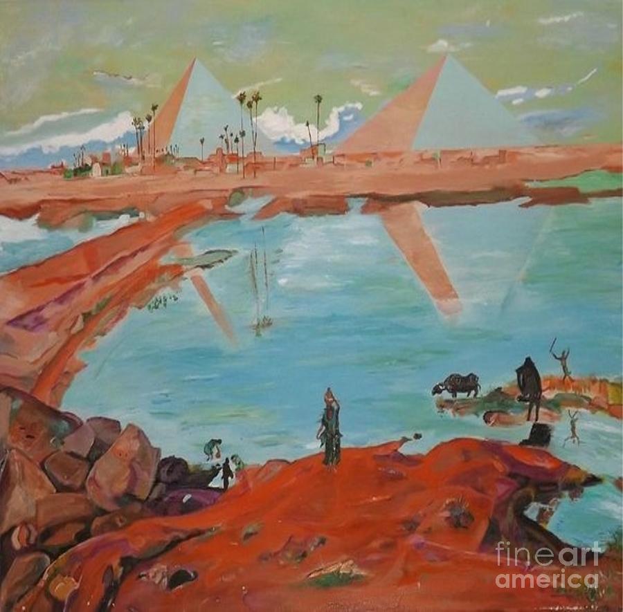 The Pyramids Painting by Denise Morgan