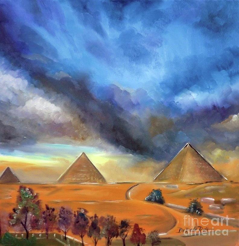 The Pyramids Painting by Derek Rutt