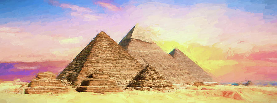 The Pyramids of Giza Digital Art by Roy Pedersen