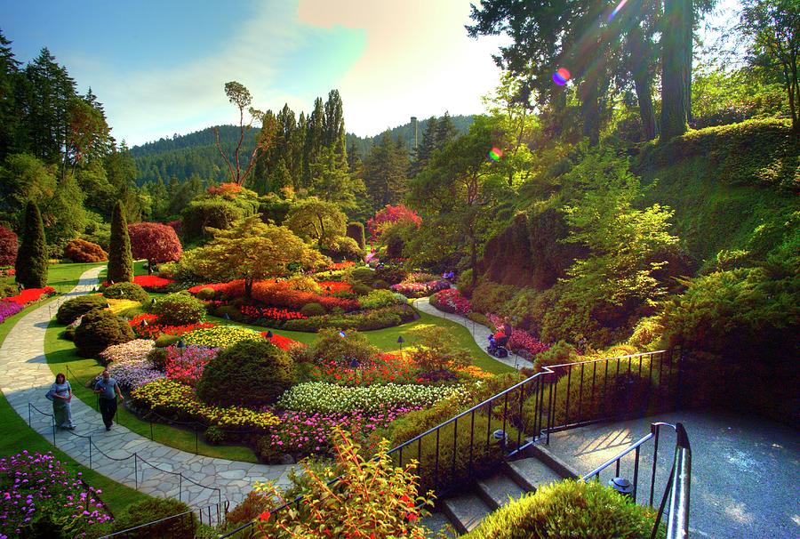 Flower Photograph - Butchart Gardens THE QUARRY #1 by Lawrence Christopher