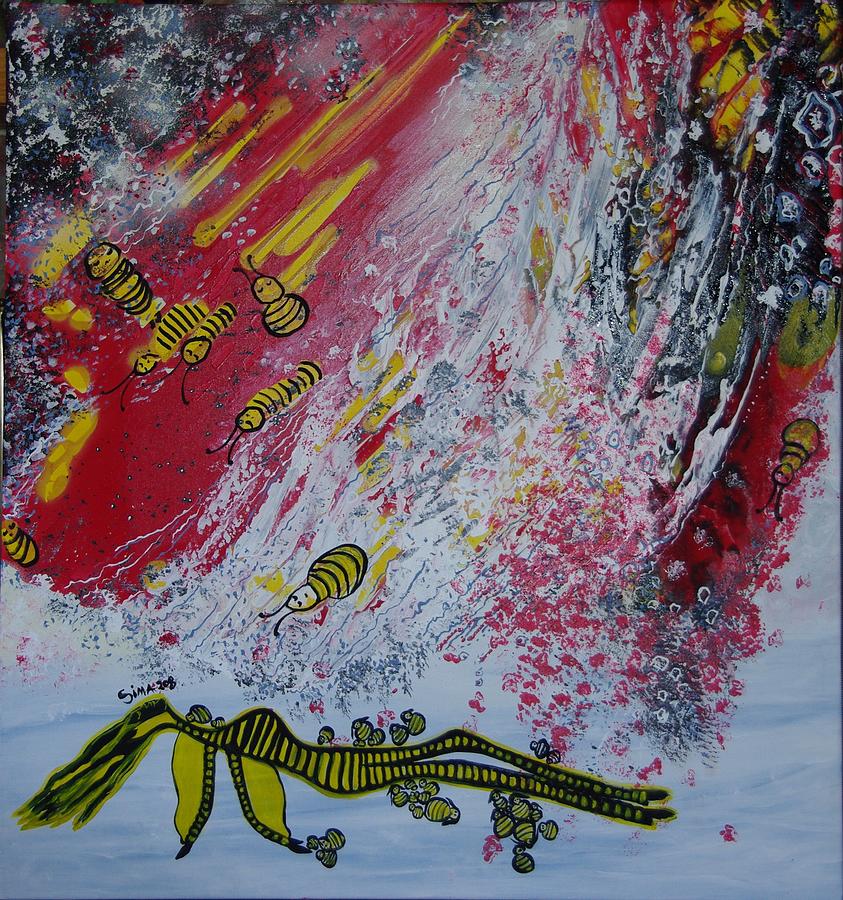 The queen Bee Painting by Sima Amid Wewetzer
